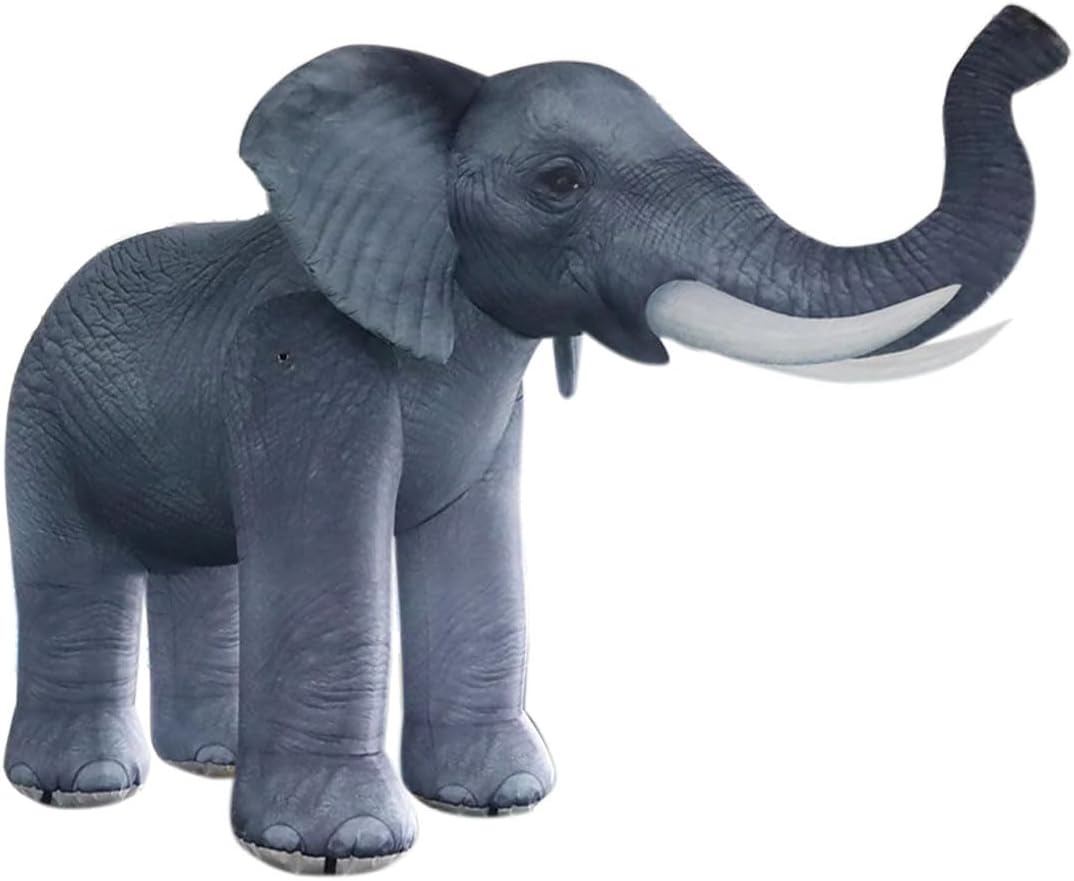 Giant Inflatable Elephant Realistic-Looking Inflatable Animals with Blower for Park, Yard, Party, Zoo Theme Decor (16.5ft Lx10ft H)