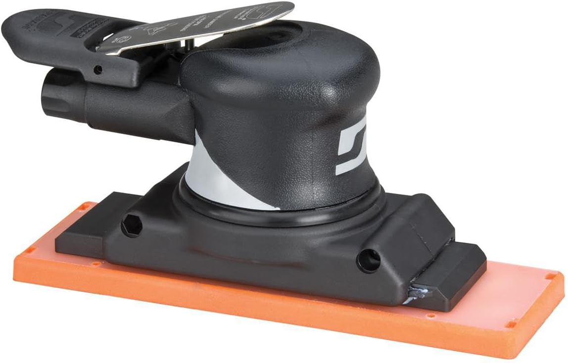 Dynabrade (57400) Dynaline Air-powered In-Line Finishing Sander, Non-Vacuum, 2-3/4-Inch Wide by 8-Inch Length Pad, 2,400 strokes per minute, Black in Color