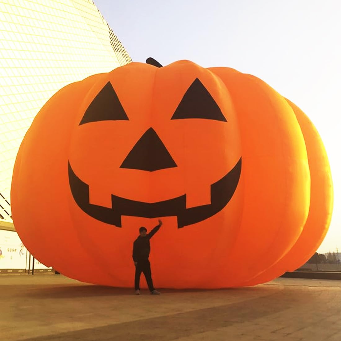 Giant 26Ft Halloween Inflatables Pumpkin Decorations, Blow Up Yard Decorations with 750W Waterproof Air Blower & LED Lights for Commercial Use, Outdoor Yard Lawn Halloween Party