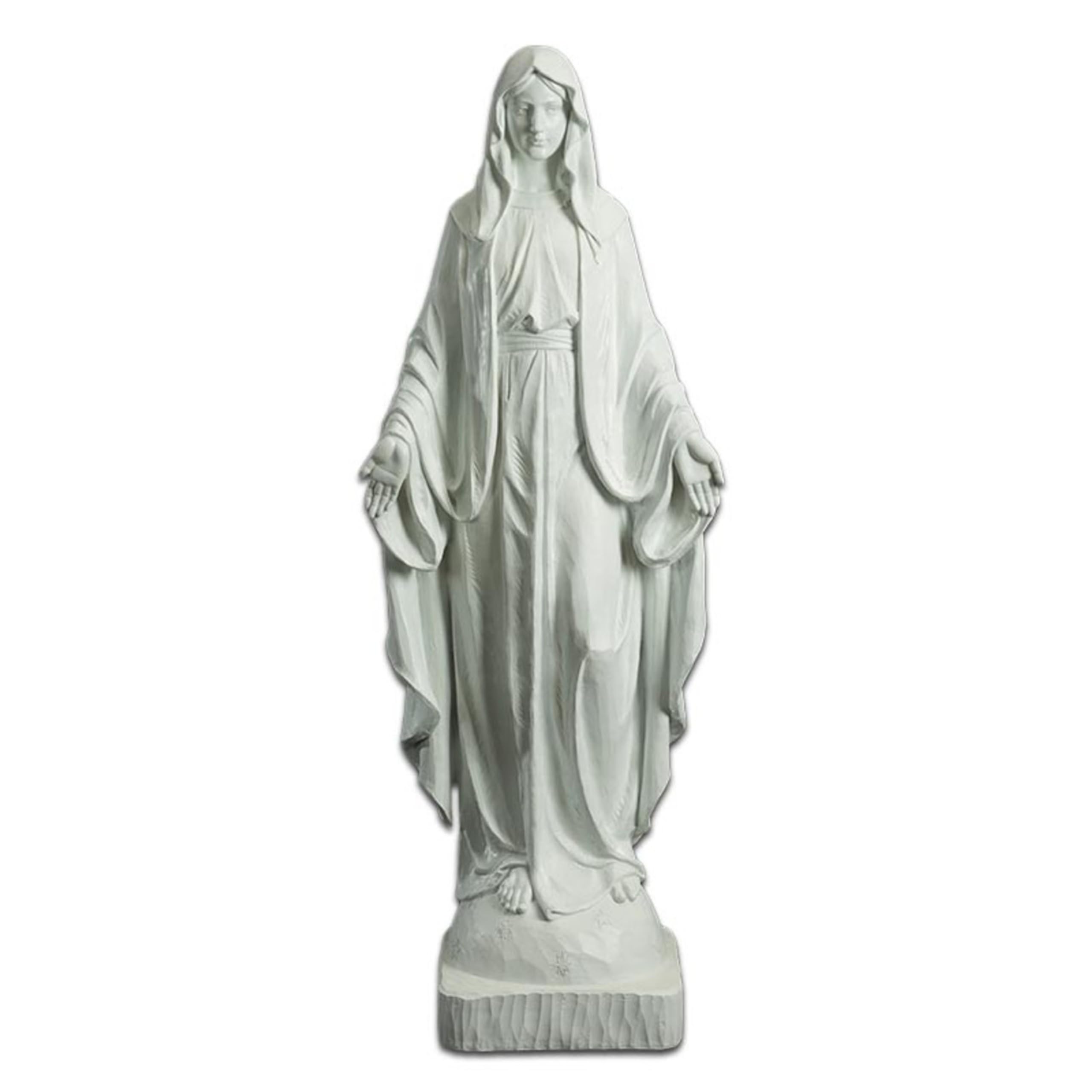 Avalon Gallery Statue - Val Gardena Our Lady of Grace Wood Replica Carved Resin Catholic Sculpture, 50