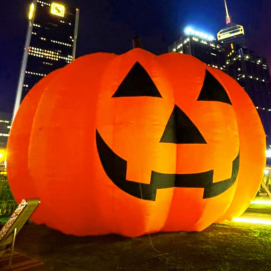 Giant 26Ft Halloween Inflatables Pumpkin Decorations, Blow Up Yard Decorations with 750W Waterproof Air Blower & LED Lights for Commercial Use, Outdoor Yard Lawn Halloween Party