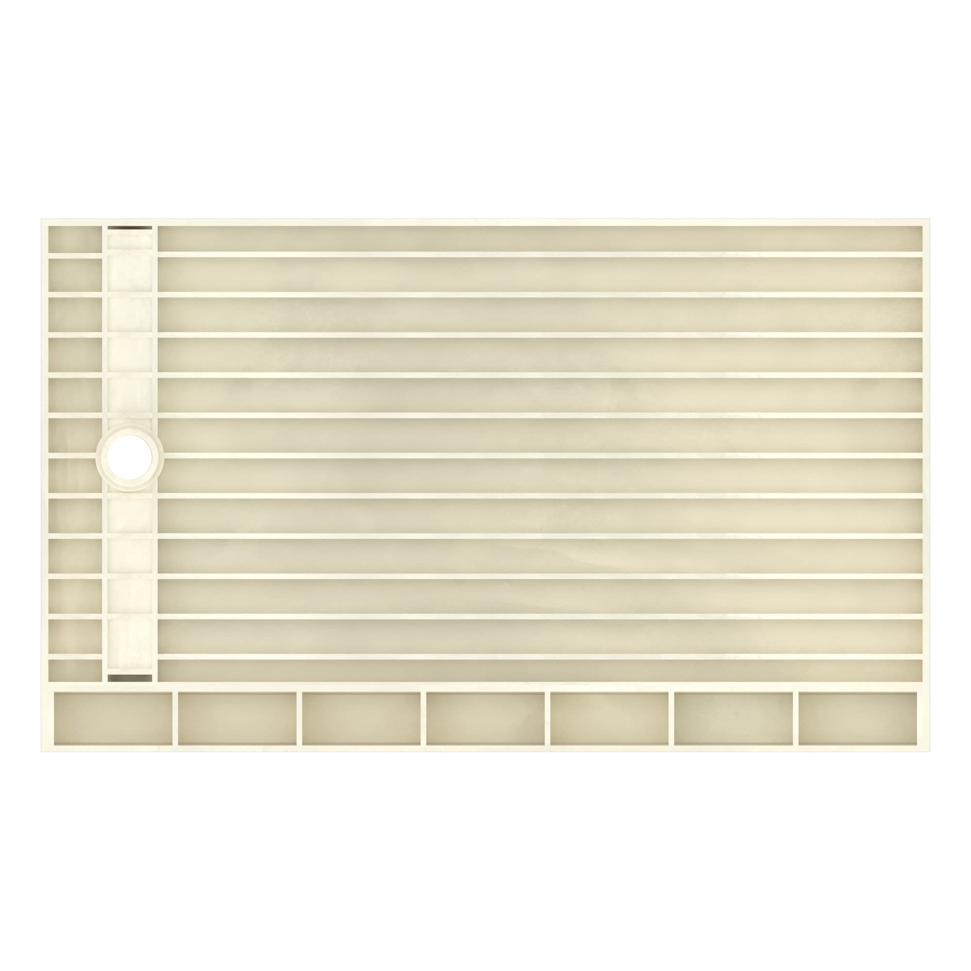 Tile Redi RT3460R-PVC-SQBN Shower Pan with Right Drain- Single Curb Shower Base, 2