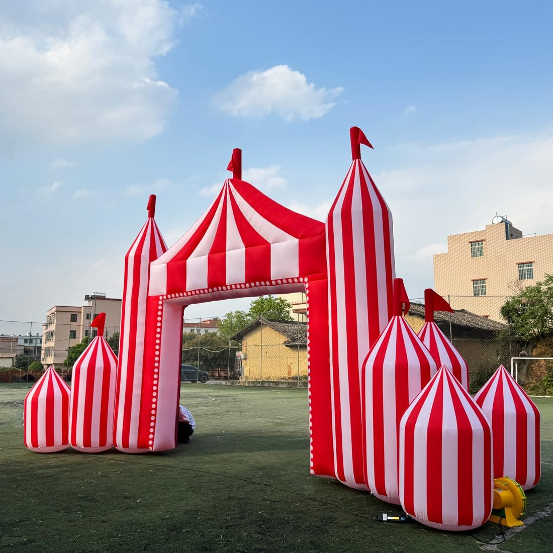 Inflatables Carnival Circus Arch Circus Theme Party Decoration Inflatable Tent Blow up for Carnival Party Yard Garden Outdoor Decor