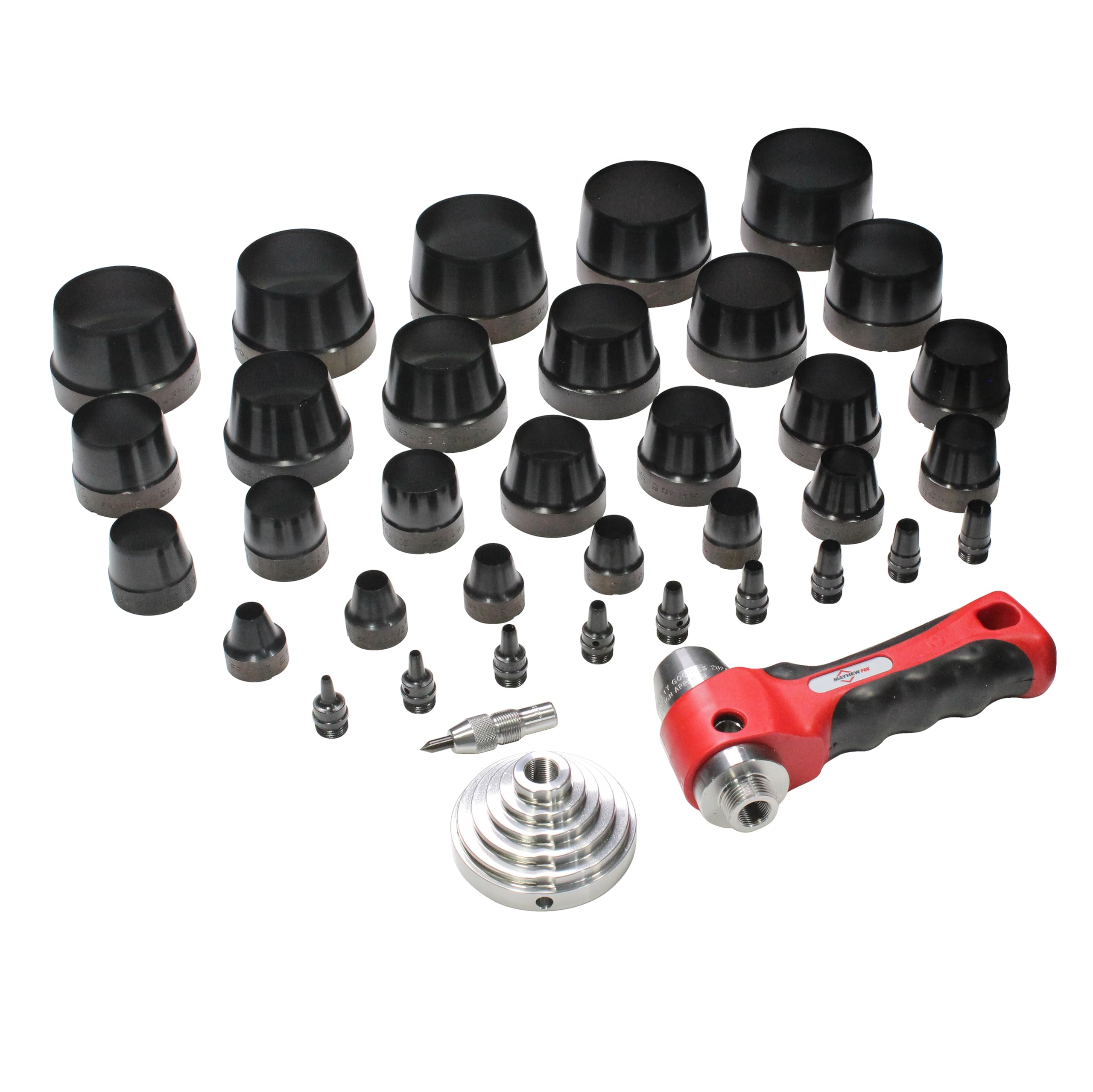 Mayhew Tools 66016 Hollow Punch, 36-Piece Set, Black
