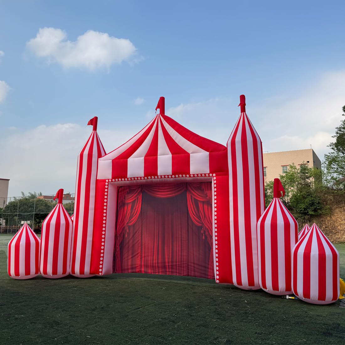 Inflatables Carnival Circus Arch Circus Theme Party Decoration Inflatable Tent Blow up for Carnival Party Yard Garden Outdoor Decor