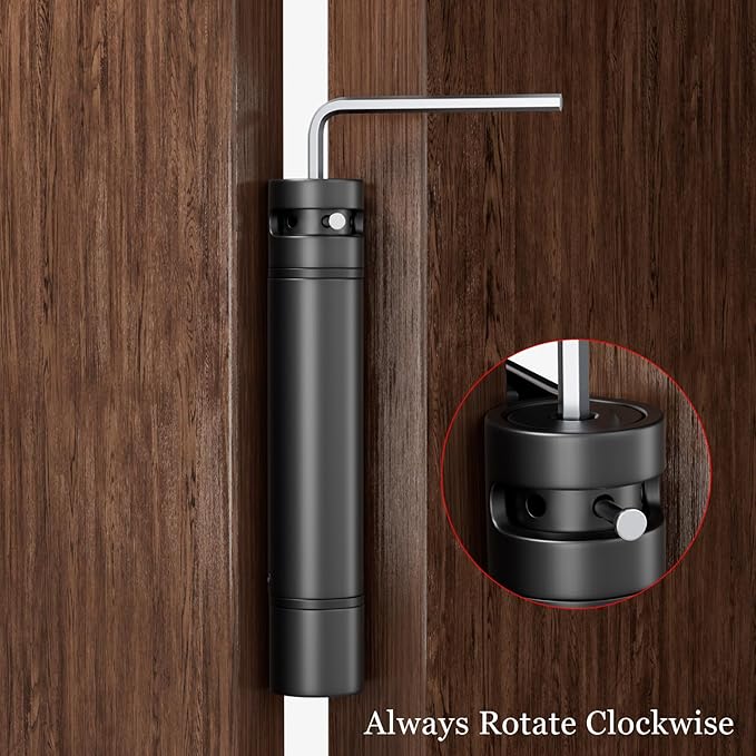 Haidms 12 Pack Self Closing Door Hinges 4 Inch Matte Black Spring Hinge with 5/8'' & Square Radius Corner Adjustable Tension Spring Loaded Hinges for Residential & Heavy-Duty Door Hardware