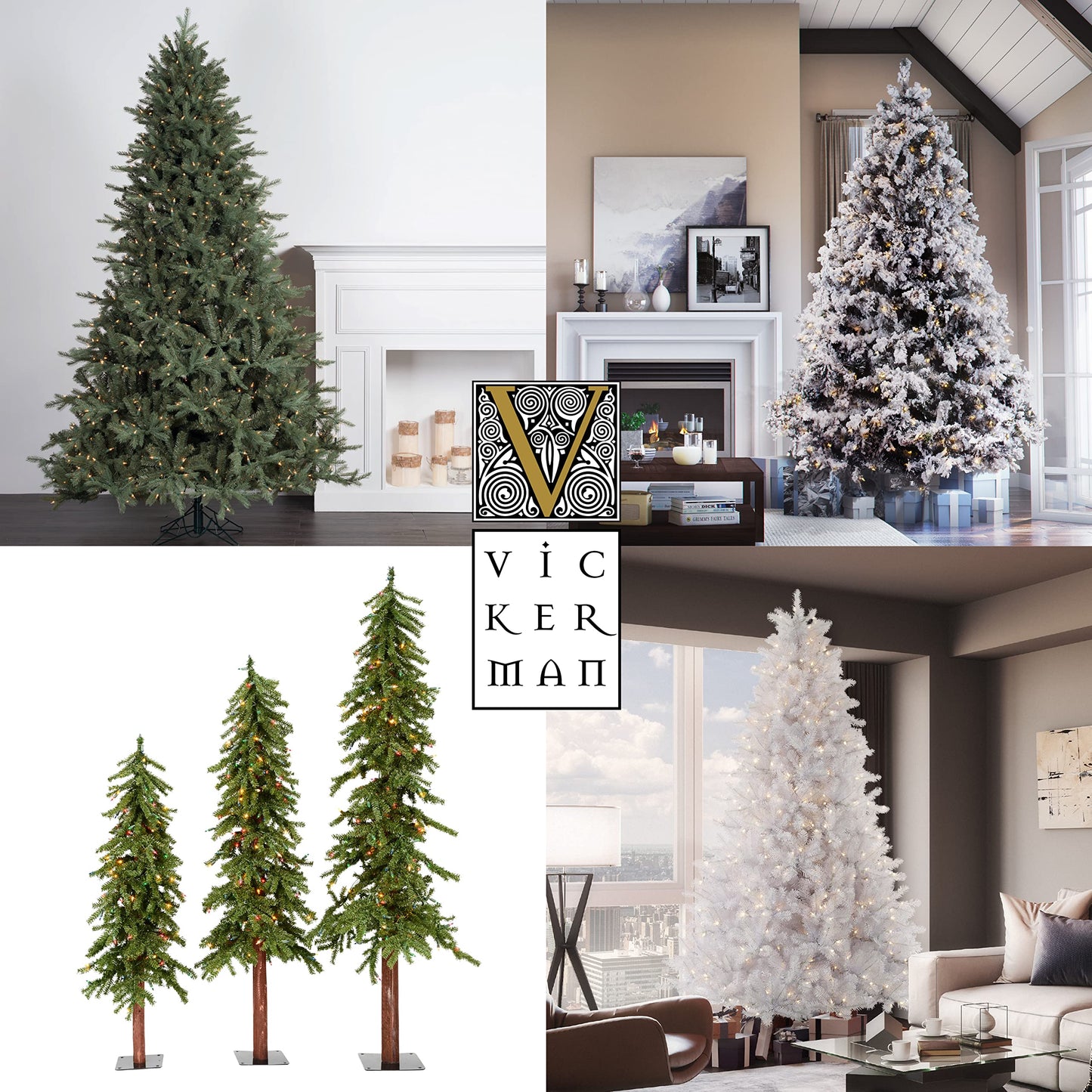 Vickerman 6.5' x 40" Kamas Fraser Fir Artificial Christmas Tree, 3mm LED Color Changing Lights - Lifelike Indoor Seasonal Home Decor - Maintenance Free Faux Fraser Fir Christmas Tree